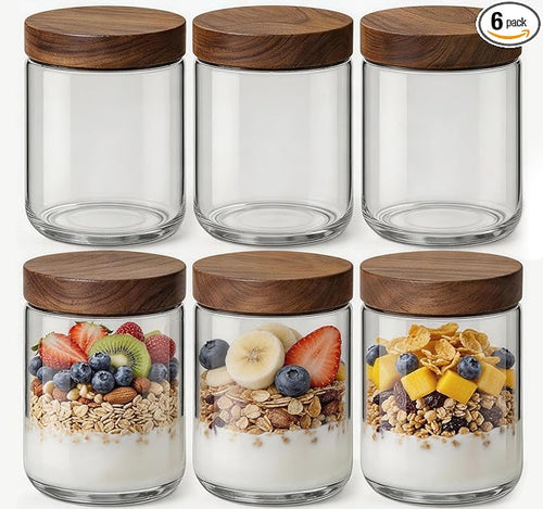 16oz 6 Pack Overnight Oats Containers by Osfel