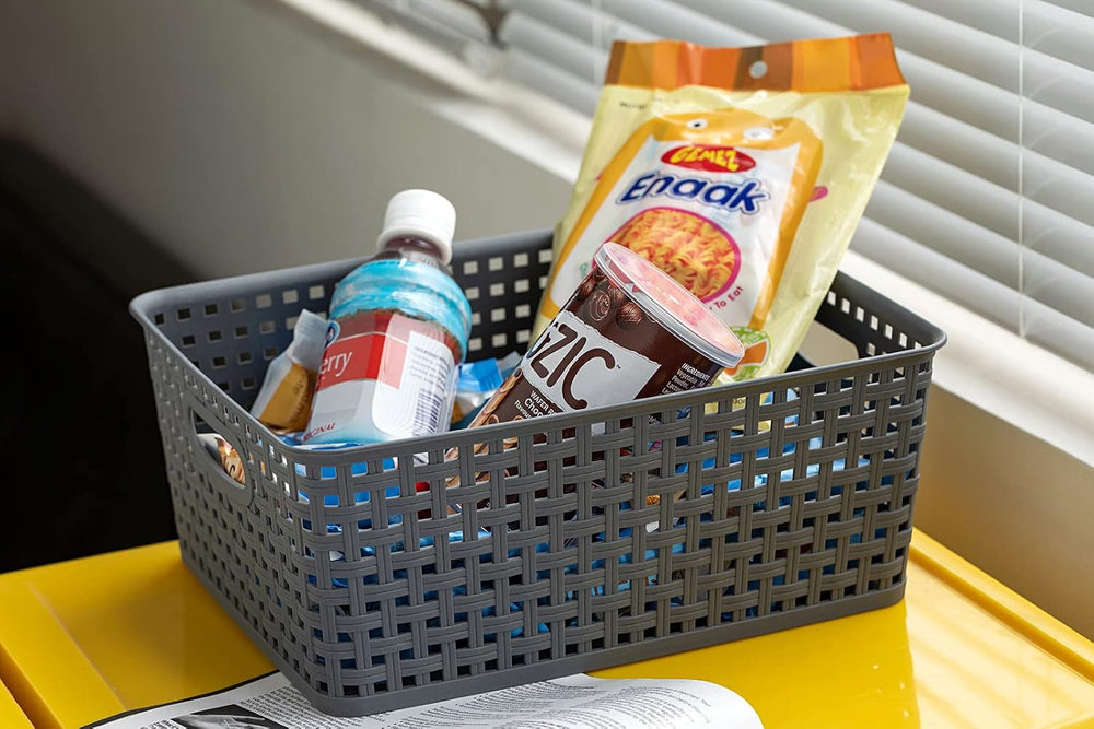 Eslite Plastic Storage Baskets for Organizing,11"X8.5"X4.7",Pa...