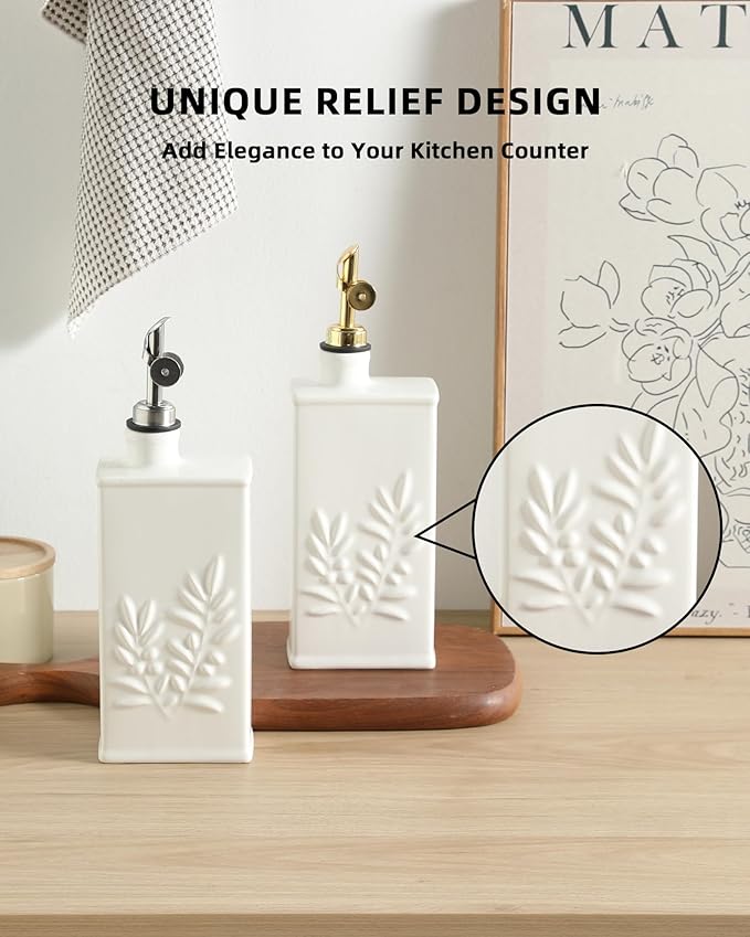 Sweejar Ceramic Olive Oil Dispenser Bottle - Image 3