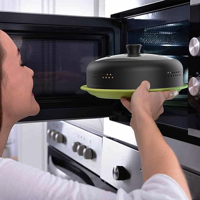 Microwave Cover for Food, Silicone and Glass Splatter Guard Lid for - Image 5