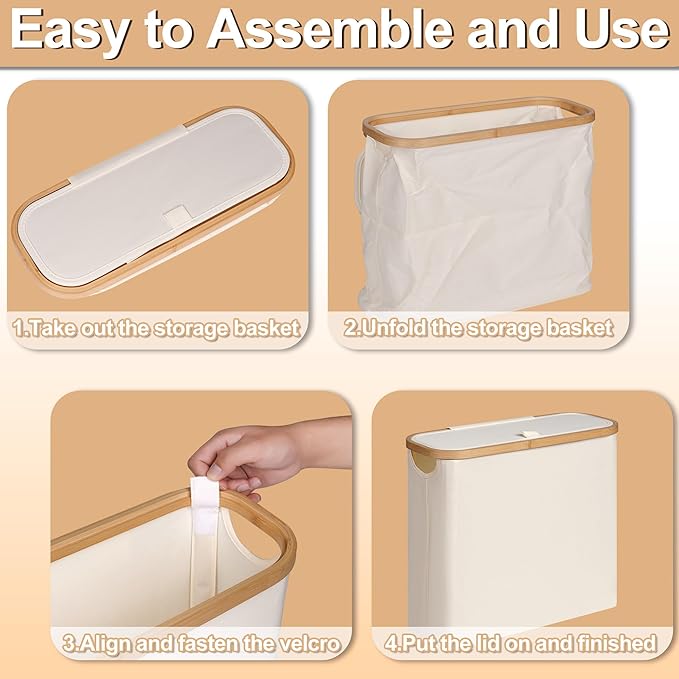 efluky Toilet Paper Basket 28L, Toilet Paper Holder - Image 5