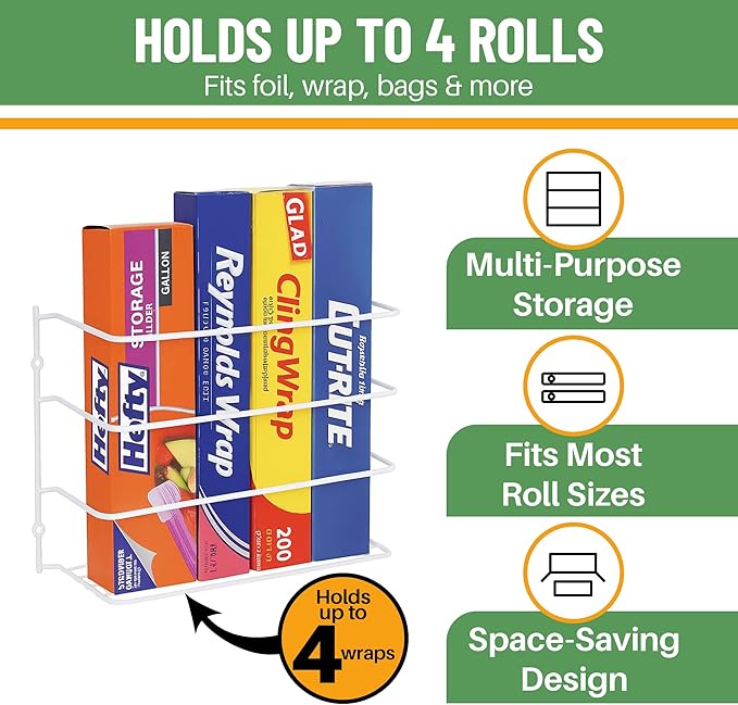 Evelots Kitchen Wrap Organizer - Image 2
