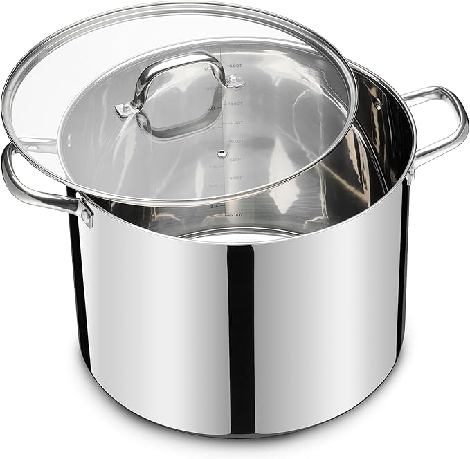 20 QT Stainless Steel Large Stock Pot, LIANYU Heavy Stockpot by LIANYU