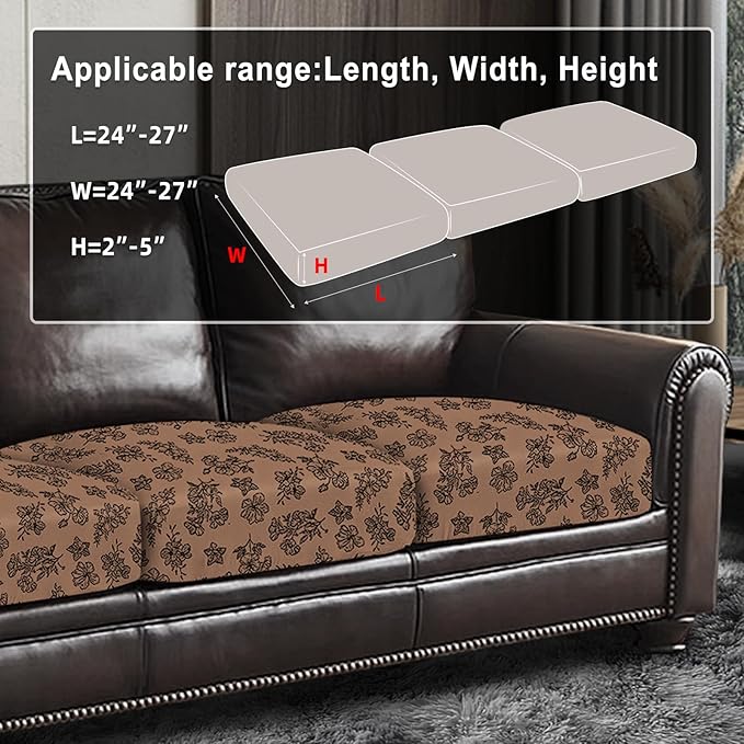 Leather Look Couch Cushion Covers Sofa Seat Slipcovers Sets Couches Furniture - Image 3