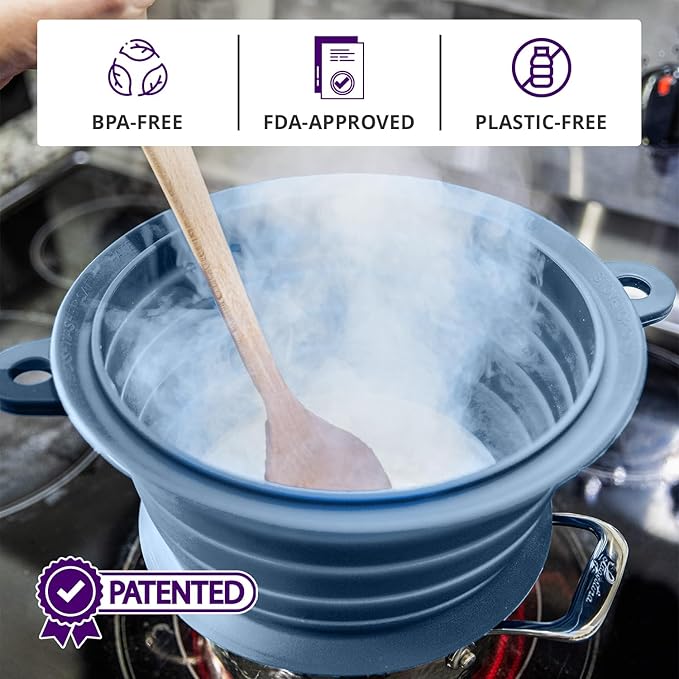 L.I.Q Silicone Splatter Guard – Fits 8 and 10 Inch Pots – Microwave Safe and - Image 7