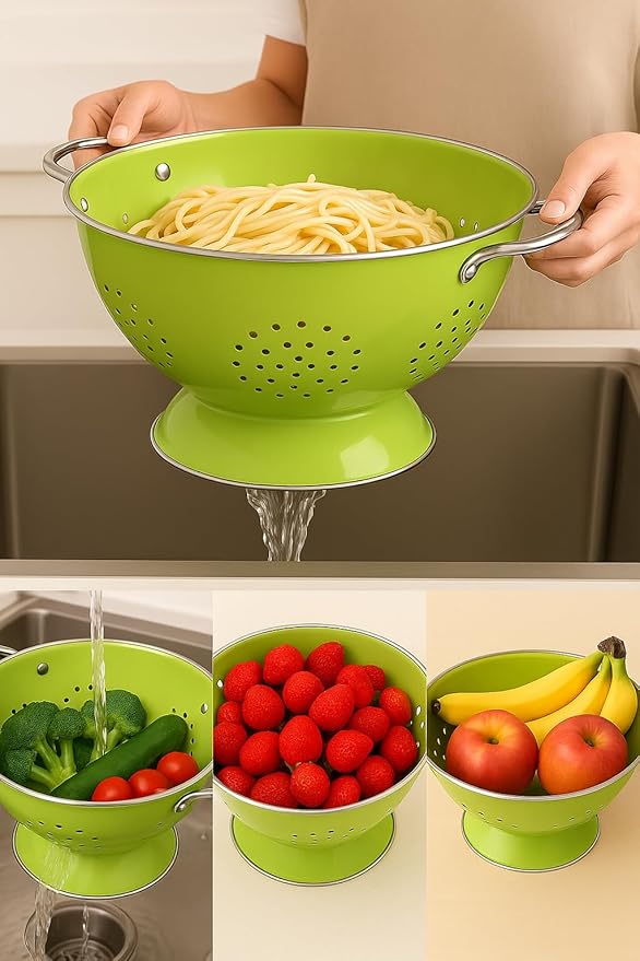 Calypso Basics by Reston Lloyd Powder Coated Enameled Colander, 5 Quart - Image 5