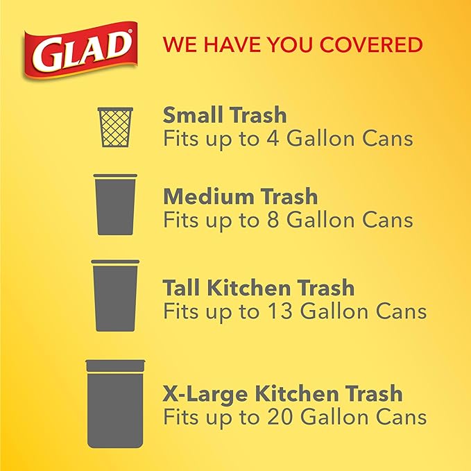 Glad Small Kitchen Drawstring Trash Bags, 4 Gallon, Febreze Sweet Citron & Lime - Image 6