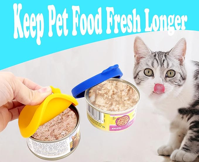 Comtim 3 Pack Cat Food Can Lids, Silicone Small Pet Food Can Lids Covers - Image 4