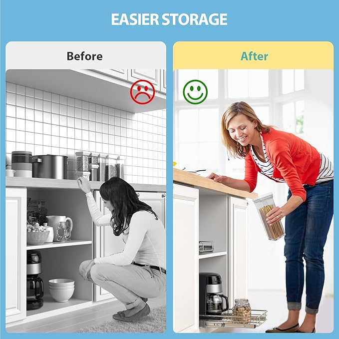 ZOINLIY Pull Out Cabinet Organizer, Versatile Slide Out Kitchen Organizers and - Image 4