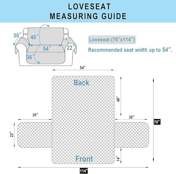 Reversible Loveseat Sofa Covers Couch Cover Furniture Protector - Image 6