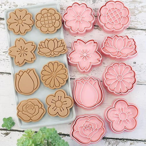 8 Pcs Cookie Cutters Set 3D Holiday Cookie Cutters - Image 2