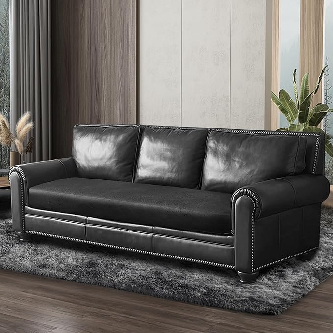 Leather Look Couch Cushion Covers Sofa Seat Slipcovers Sets Couches Furniture - Image 8