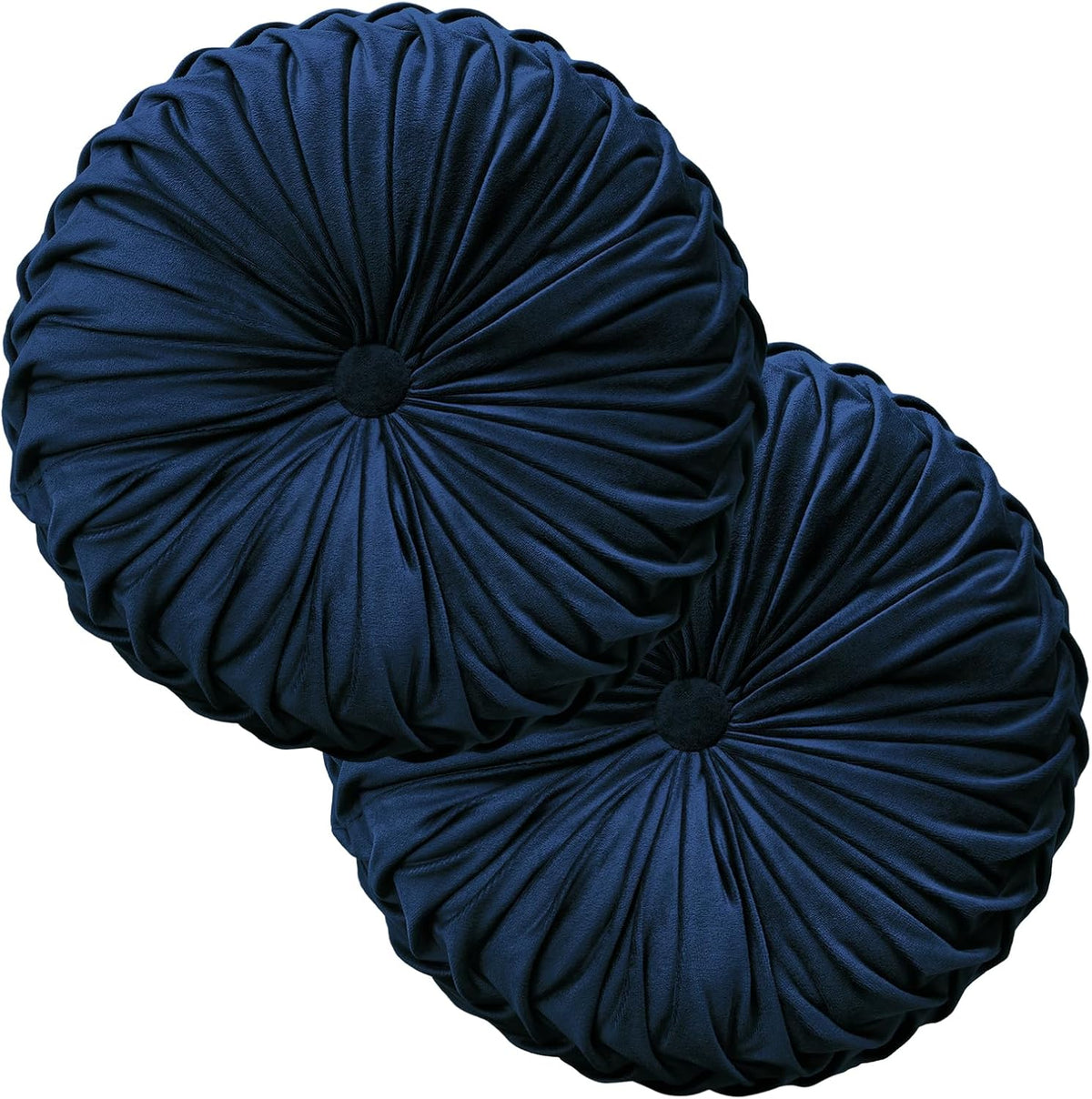 teieas 2 pcs round throw pillows decorative velvet, main product view