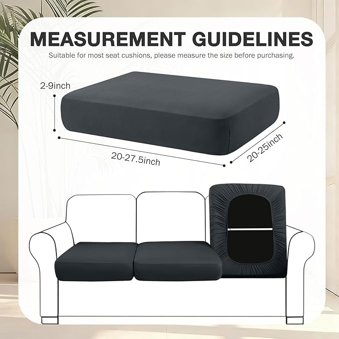 hyha 4Pcs Patio Cushion Covers, Stretch Outdoor Couch Cushion Covers, Washable - Image 2