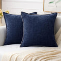 MIULEE Pack of 2 Couch Throw Pillow Covers 20x20 Inch Navy Blue Farmhouse by MIULEE
