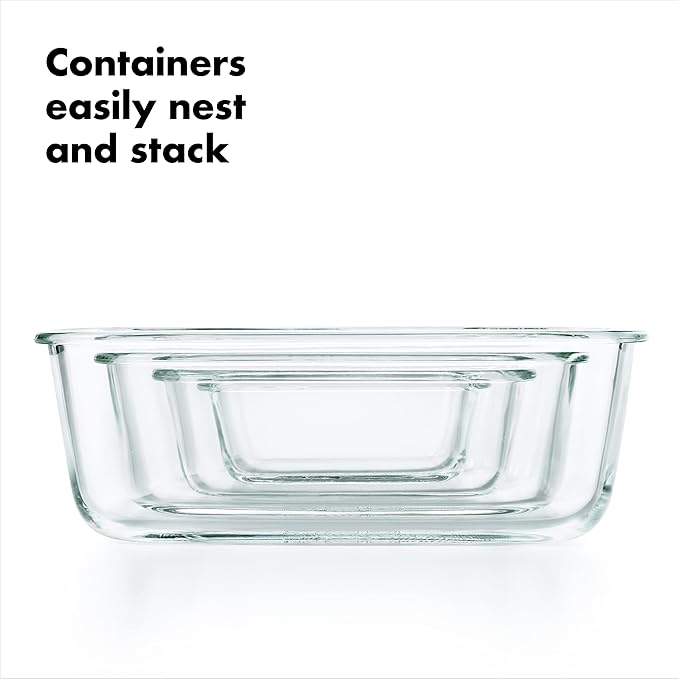 OXO Glass Food Storage Container, 1.6 Cup | Smart Seal | Leakproof | Pack of 2 - Image 5