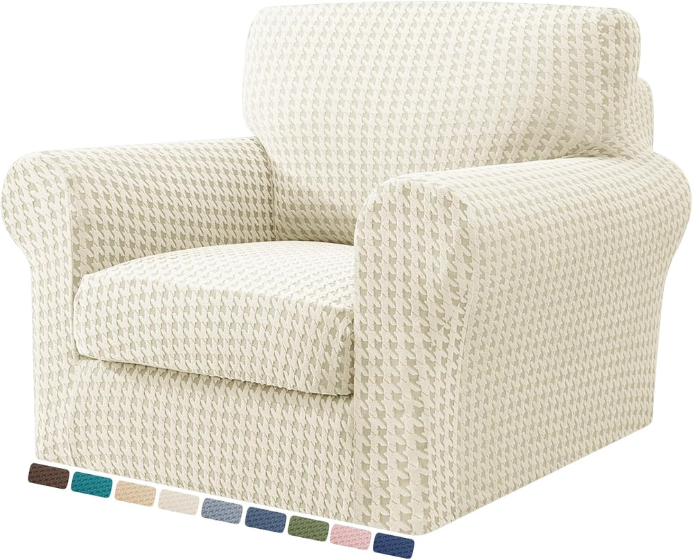 ZNSAYOTX 2 Piece Stretch Chair Slipcovers with Arms (34"-44") New-H...
