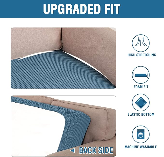 H.VERSAILTEX Super Stretch Individual Seat Cushion Covers Sofa Covers Couch - Image 6