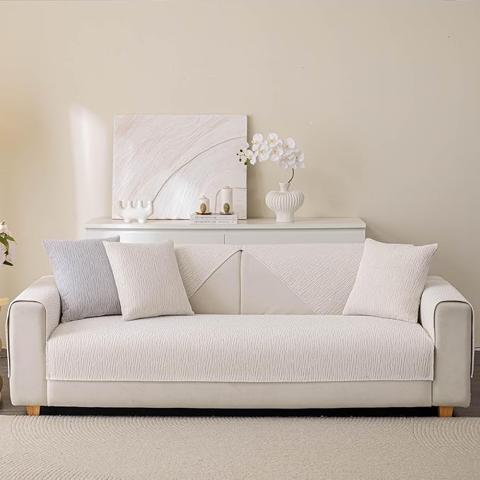 Soft Waterproof Chenille Cover Washable, Non Slip Sectional Sofa Covers - Image 6