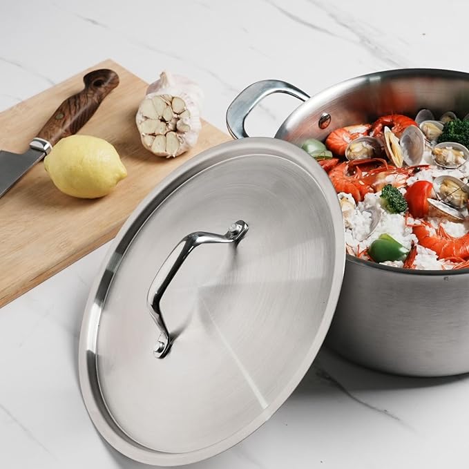 Saucepan Set with Lids, 3-Ply Stainless Steel Cookware 1.5QT, 3QT and 5QT - Image 4