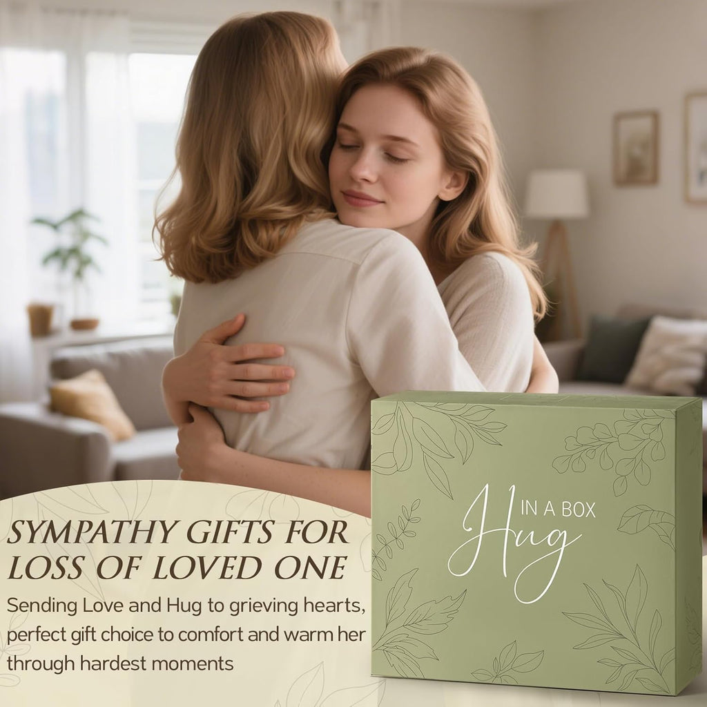 Sympathy Gifts for Loss of Loved One, Condolences Gift Baskets Grief Gifts | Memorial Bereavement Gift Ideas for Loss of Mom Dad, Hug In A Box Miscarriage Gifts for Mothers Thinking of You Care Package