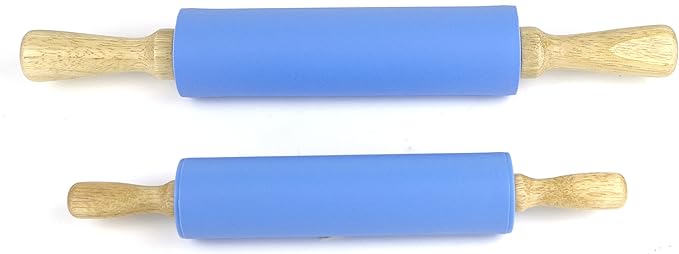 Silicone Rolling Pin for Baking Non-stick Rolling Pin Dough Roller Wooden - Image 5
