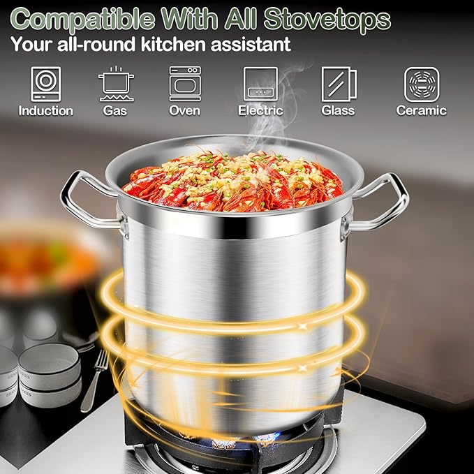 Stainless Steel Stock Pot, 100 QT Large Stock Pot - Image 2