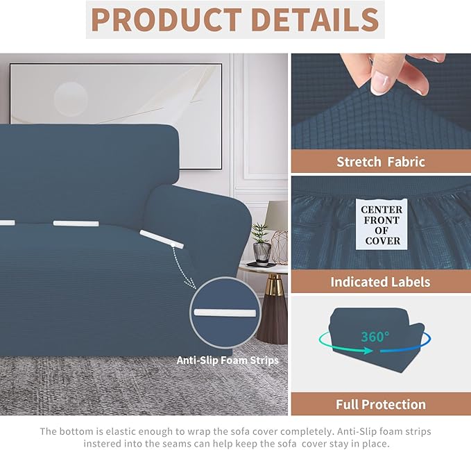 Easy-Going 100% Waterproof Loveseat Couch Cover, Dual Waterproof Sofa Cover - Image 4