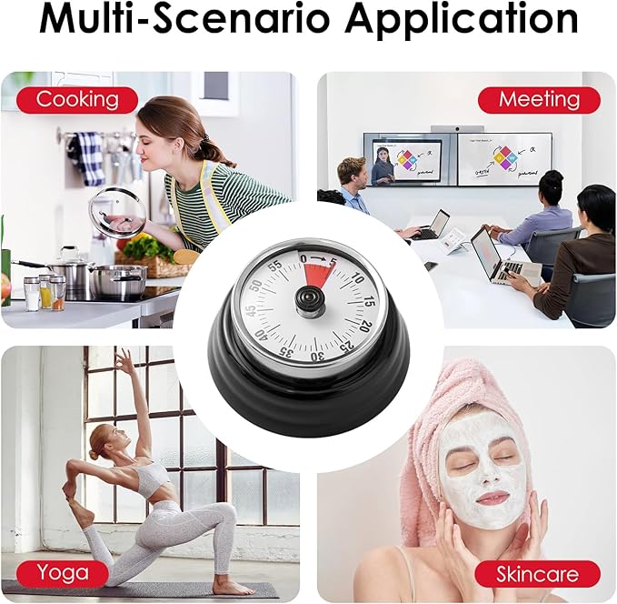 Visual Timer, Teeloray 60-Minute Countdown Timer, Kitchen Timer - Image 7