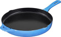Bruntmor 12'' Blue Pre-seasoned Cast Iron Frying Pan, 12 Inch Oven Safe Skillet by Bruntmor