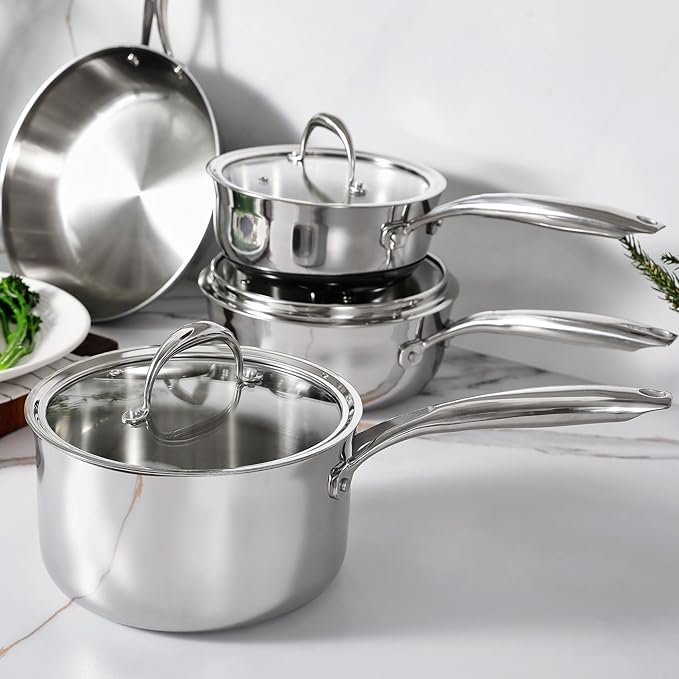 KEAWELL K3 Premium 3-Quart Tri-Ply Stainless Steel Saucepan - Image 5