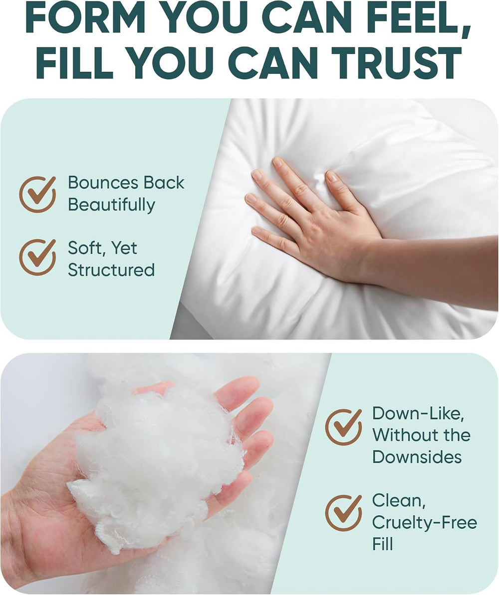Pillowflex Synthetic Down Pillow Insert 20x20 In - Karate Chop Pillow