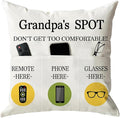 ONFAON Grandpa Gifts, Grandpa's Spot Throw Pillow Covers 18x18 Inch, Put Phone by ONFAON