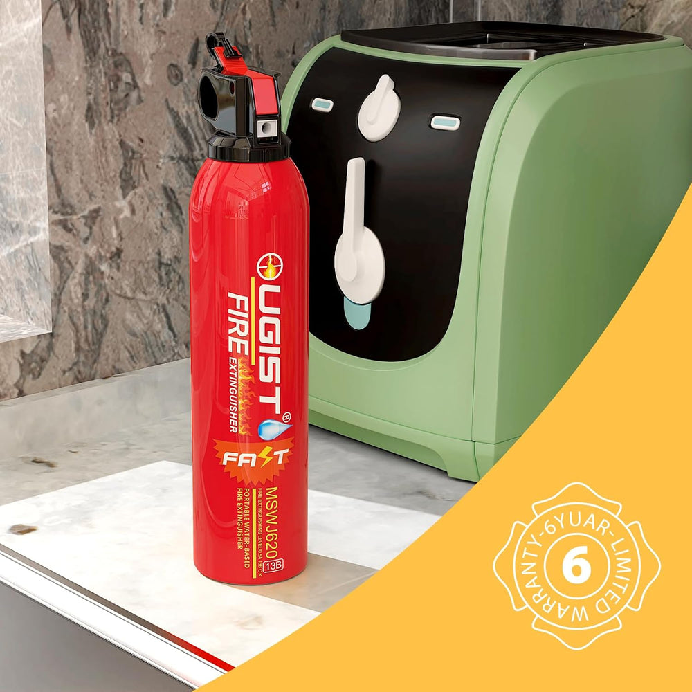 Ougist Small Portable Fire Extinguisher for Home and Kitchen, 21oz Each, 6-Pa...