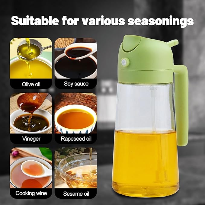 2 In 1 Oil Dispenser And Oil Sprayer, 16 Oz/470 Ml Oil Dispenser - Image 4
