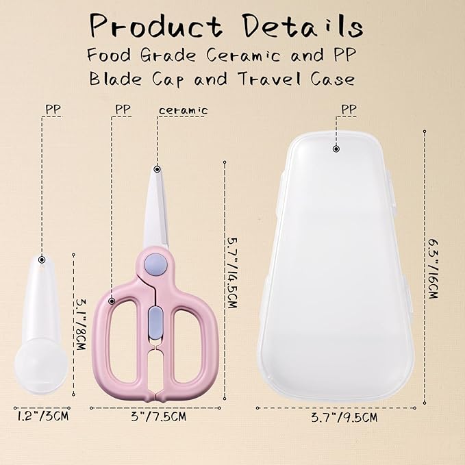 Ceramic Baby Food Scissors Kids - Image 5