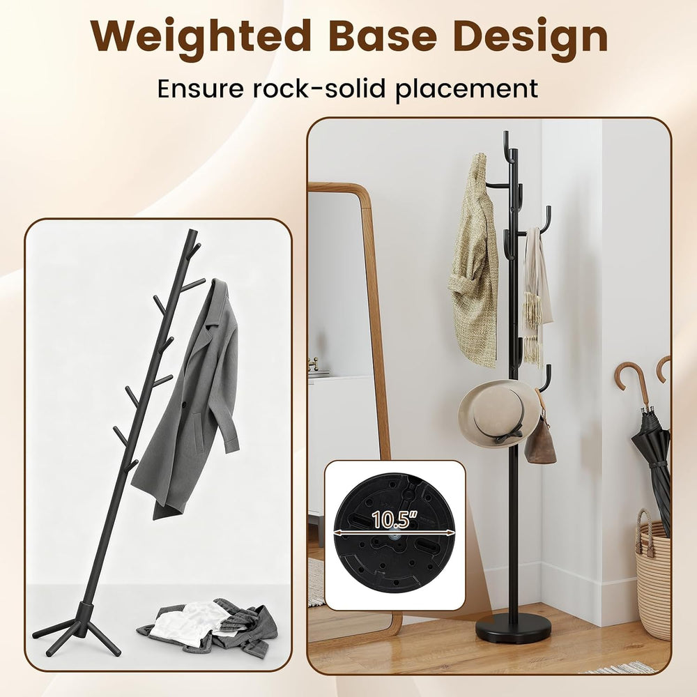 Giantex Heavy-Duty Coat Rack Freestanding, 69" Metal Cactus Clothes Stan...