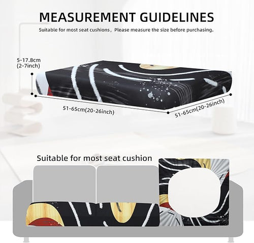 8Pcs Outdoor Cushion Covers, Patio Cushion Covers, Stretch Elastic Slipcovers - Image 2