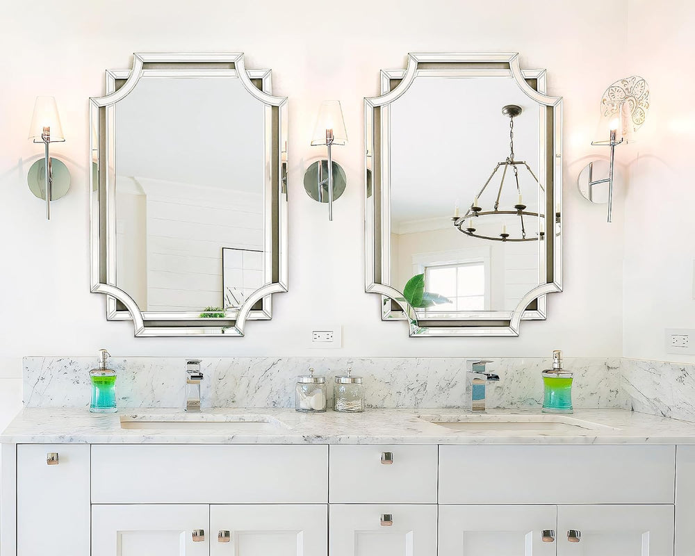 Chende 36" x 24" Rectangular Modern Decorative Wall Mirror with Bev...