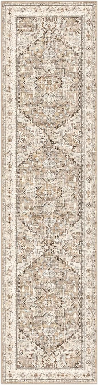 Yamaziot Washable Runner Rug, 2x8 Non-Slip Boho Vintage Hallway Rug Runner - Image 2