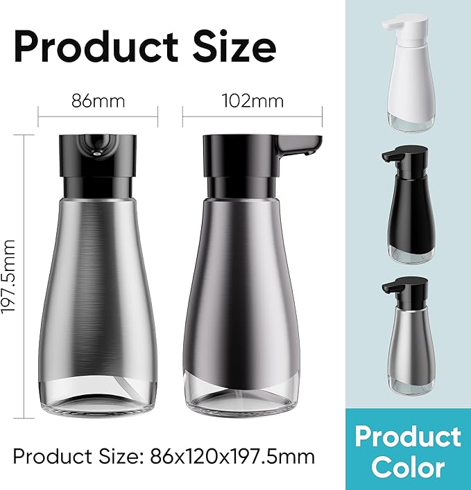 Oasis Creations 500 mL /17fl.oz Stainless Steel Liquid Soap Dispenser - Image 2