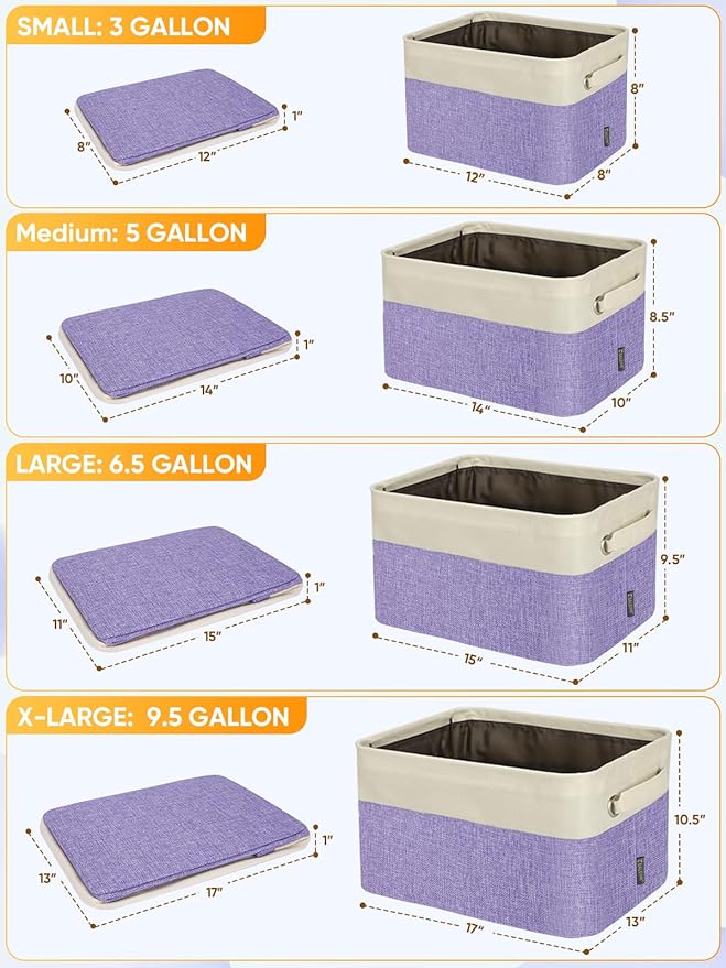 BALEINE 2 Pack Fabric Closet Storage Bins - Image 2