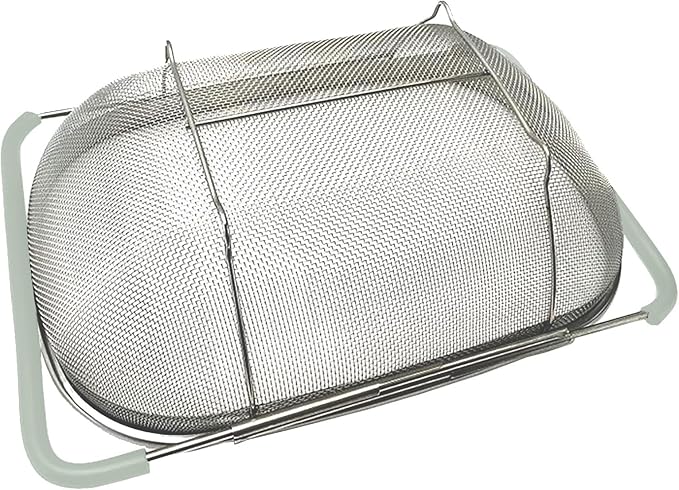 AJIODA Over The Sink Colander, 6 Quarts Stainless Steel Oval Colander - Image 5