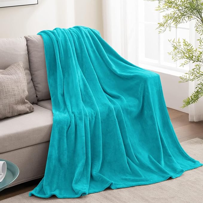 BEDELITE Fleece Blanket Teal Throw Blanket - Image 9