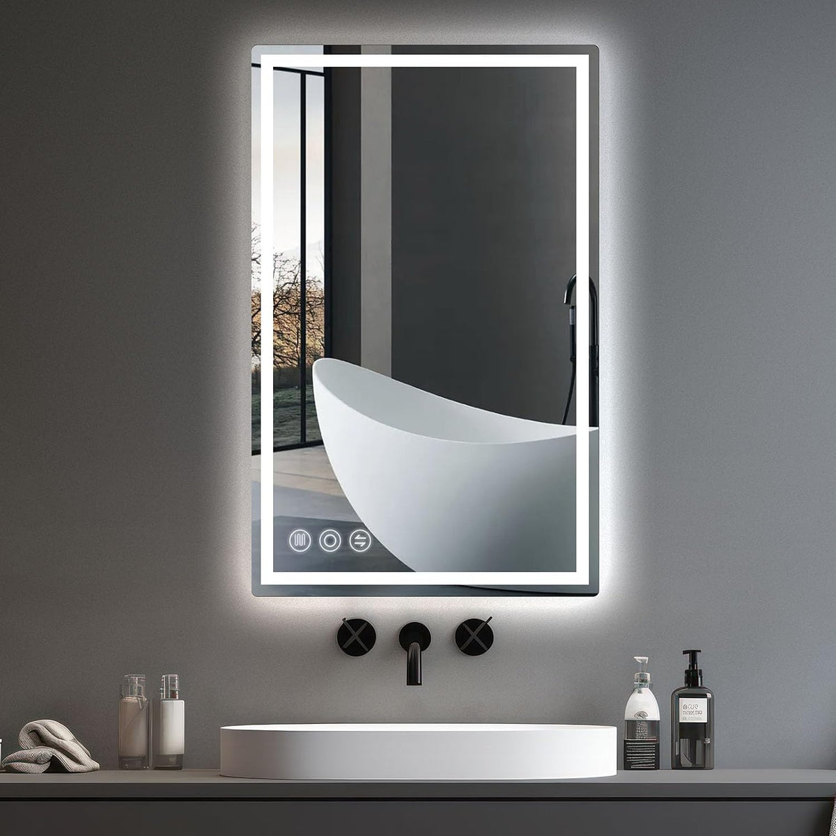 24" x 40" led bathroom mirror with lights, main product view