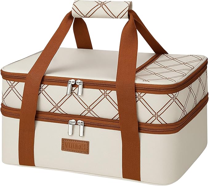 ​Vuudh Expandable Casserole Carrier Bag, Double Deckered Insulated Food Bag by Vuudh