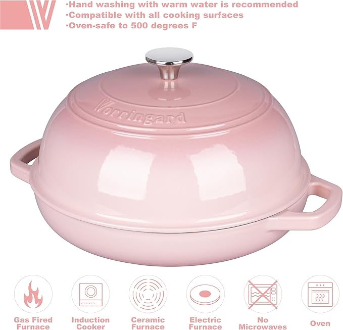 VORRINGARD Enameled Cast Iron Dutch Oven Pot - Image 3