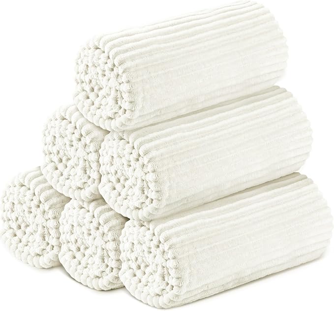 Buryeah 6 Pcs Flannel Throw Blanket Bulk 50 x 60 in Sleepover Blanket Outdoor by Buryeah