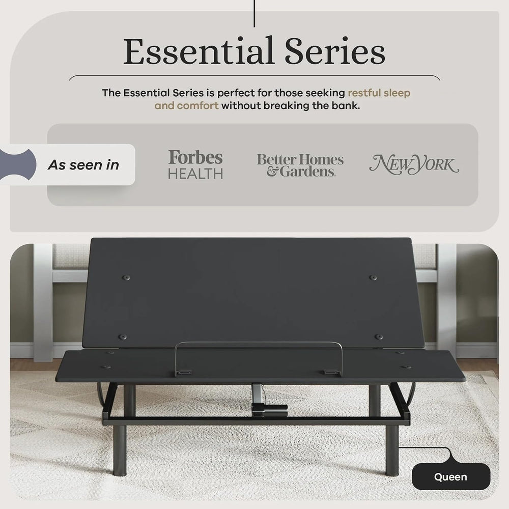 Sven and Son Essential Adjustable Bed Base (Frame Only), Easy Assembly, Head ...