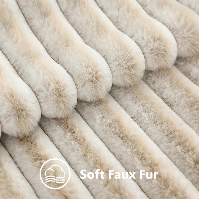 decorUhome Summer Cozy Faux Fur Throw Pillow Covers 12x20 Set of 2 Decorative - Image 3